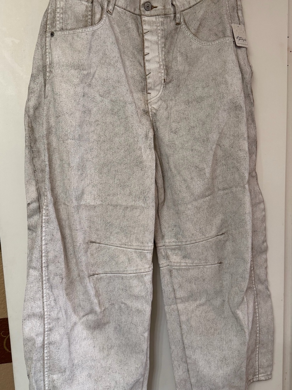 We The Free Free People Good Luck Coated Barrel Jeans - Picture 8 of 13